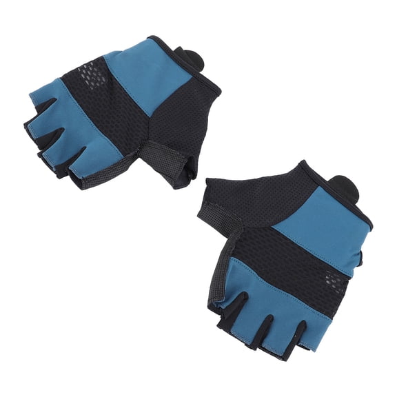YAHHU Cycling Gloves Half Finger Blue Anti Slip Shock Absorbing Breathable Biking Gloves For Men Women Road Mountain Bike Outdoor Sports Size M 9.45 Inches / 24 cm