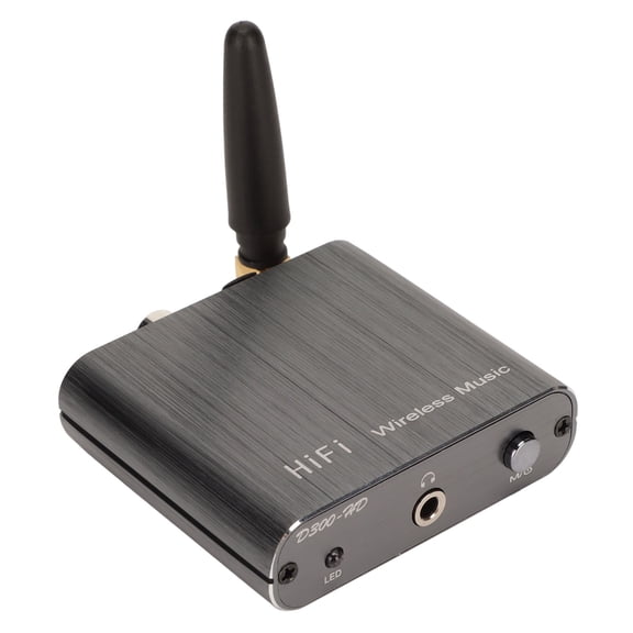 YAHHU D300 Wireless Bluetooth 5.2 Receiver Delayless HiFi Sound Audio Adapter with AUX Optical Coaxial Output for TV CD Player Speaker Home Stereo System, Built-in 500mAh Battery