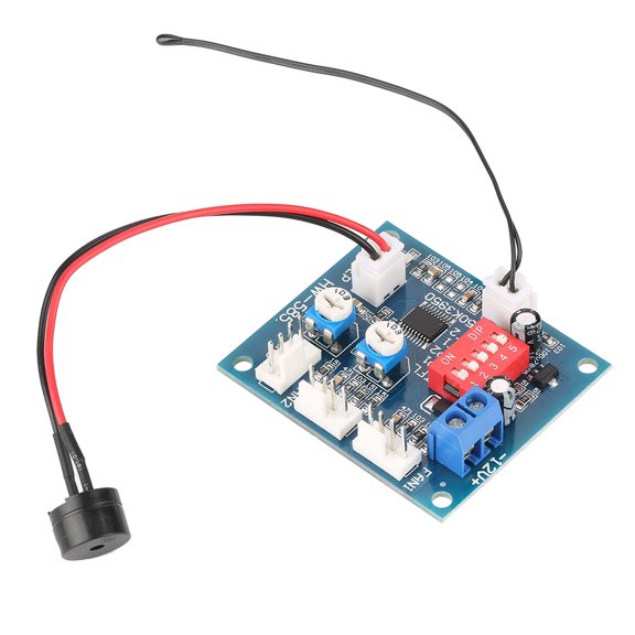 YAHHU DC 12V Four Wire Thermostat PWM Fan Speed Controller Governor Module for PC, Intelligent Electronic Temperature Control System with Alarm for Intel Chassis and CPU Cooling