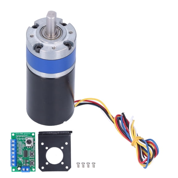 YAHHU DC 24V 1600 RPM Gear Motor Brushless Speed Reduction Pure Copper Coil Motors with Controller CM36-3650 (5.9 inches / 15 cm)
