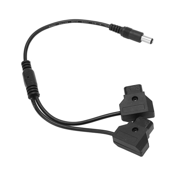 YAHHU DC 5.5 2.1 Monitor Power Cable Female to Double D-TAP Male Power Supply Cable for Fill Light 11.4 inches / 29 cm
