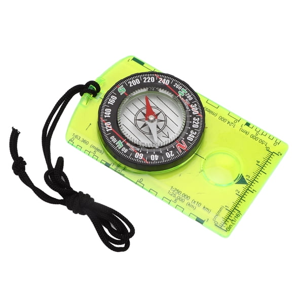 YAHHU DC361 Map Reading Compass Lightweight Orienteering Compass with Map Scale Ruler and Neck Lanyard for Hiking Backpacking Wilderness Navigation Survival Scouting Gear 4.1x2.4 Inches / 10.5x6 cm