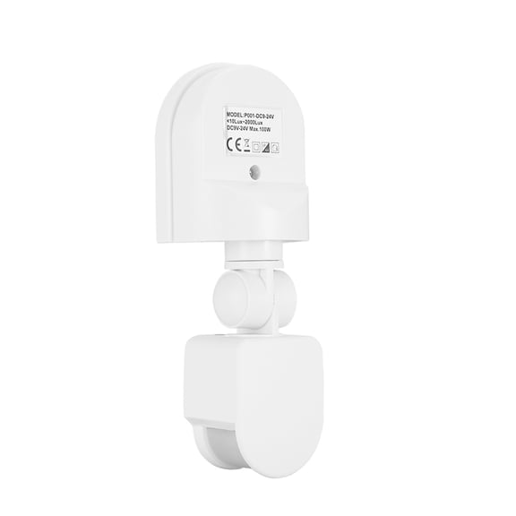 YAHHU DC9‑24V Waterproof Adjustable Infrared Motion Sensor Switch for Home Security (8.5 inches / 21.5 cm) - White [cite: 12]