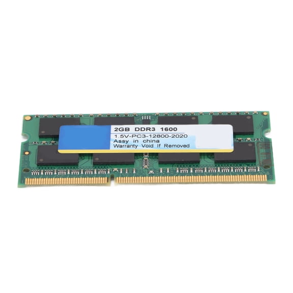 YAHHU DDR3 RAM 2GB Laptop Notebook Memory 1600MHz PC3-12800 1.5V Dual Rank Unbuffered SO-DIMM 204-Pin High Speed System Hardware Module (2GB / 1600MHz)