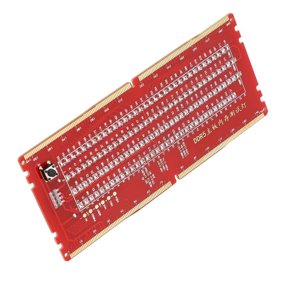 YAHHU DDR5 Desktop Mainboard Test Card Memory Slot Tester Board with LED Light for Computer Maintenance, No Battery Included