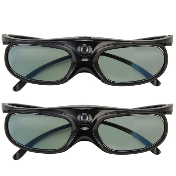 YAHHU DLP Link 3D Glasses Rechargeable 144Hz Active Shutter Projector Glasses Compatible with Optoma BenQ ViewSonic Projectors 2 Pack / 2 PCS (6.7 x 4.7 x 2.7 inches)