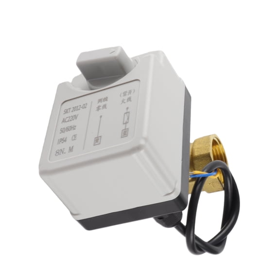 YAHHU DN25 Motorized Ball Valve Brass 2 Way 2 Wire Normally Open Electrical Ball Valve AC220V 1-Inch (25.4mm)