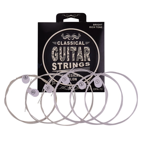 YAHHU DPA-70 Classical Guitar Strings Normal Light Tension Silver Wound Nylon 6pcs Set Anti-Rust Musical Instrument Accessories 4.5 inches / 11.4 cm