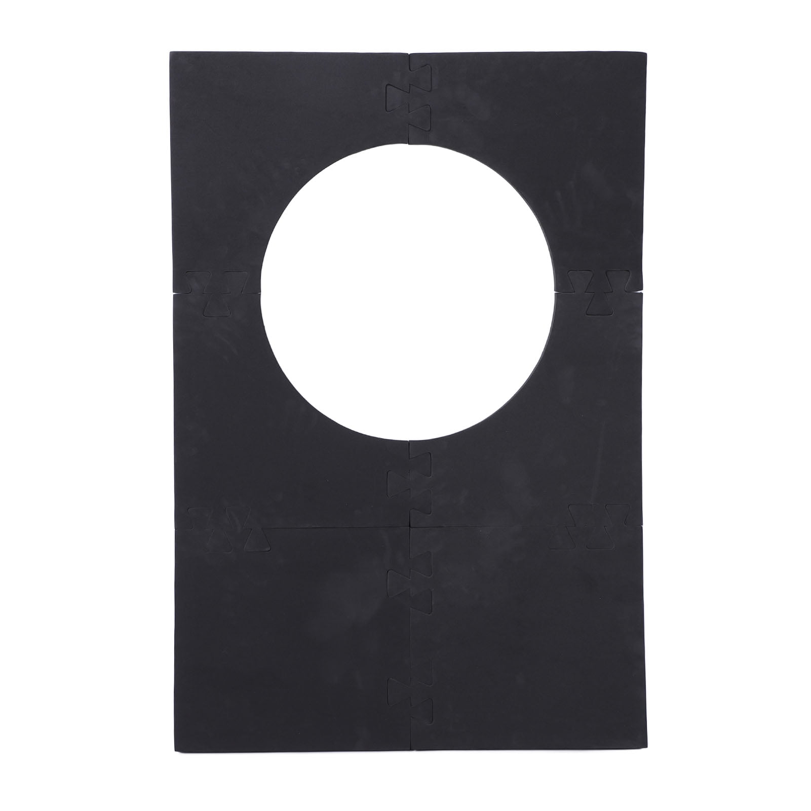 YAHHU Dartboard Backboard Splicing EVA Dartboard Surround Wall Protector Defender 6-Piece Splicable Set for Home Bar Game Room Club Easy Assembly Wall Protection Black