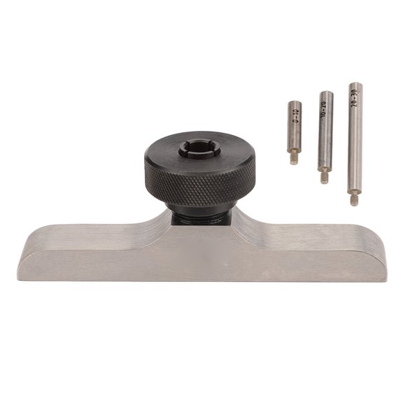 YAHHU Depth Dial Indicator Base Hardened Stainless Steel Stand 3 Extension Rods 103x17mm / 4.1x0.7in Micrometer Holder