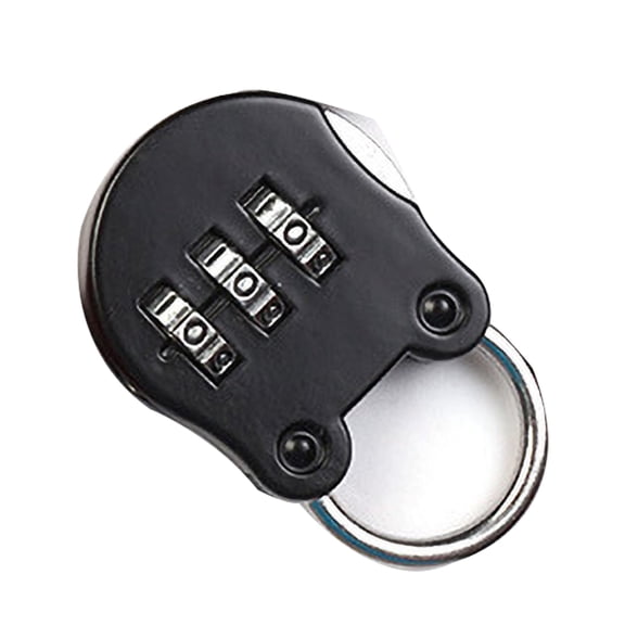 YAHHU Digit Combination Padlock Cartoon Mini Outdoor Resettable Gym Locker Luggage Lock, Black (1.97 inches / 5 cm)
