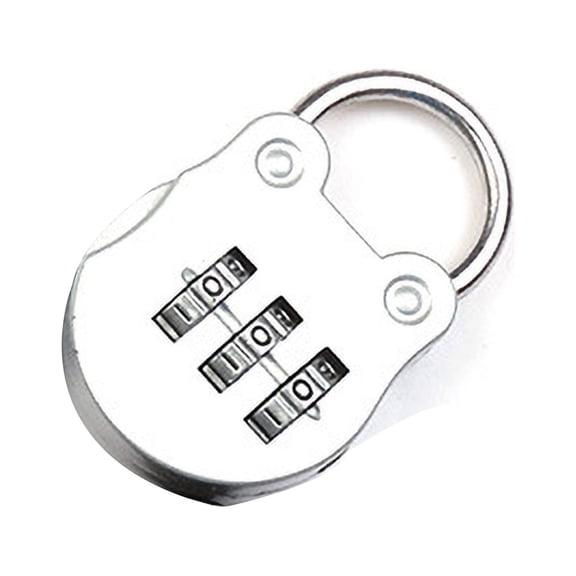 YAHHU Digit Combination Padlock Cartoon Mini Outdoor Resettable Gym Locker Luggage Lock, Silver Gray (1.97 inches / 5 cm)