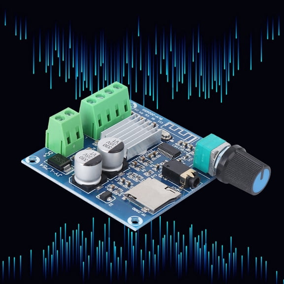 YAHHU Digital Amplifier Board Adjustable Volume Dual Channel for Bluetooth 5.0 Memory Card AUX 15W+15W 2.0 Channel Audio Power Amplifier Module (13.00 x 9.00 x 2.00 inches / 33.02 x 22.86 x 5.08 cm)