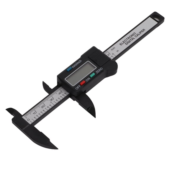 YAHHU Digital Caliper Mini LED 0 to 4 inches / 100 mm Plastic Lightweight Portable Micrometer Measuring Tool for Dimensional Measurement in DIY and Woodworking