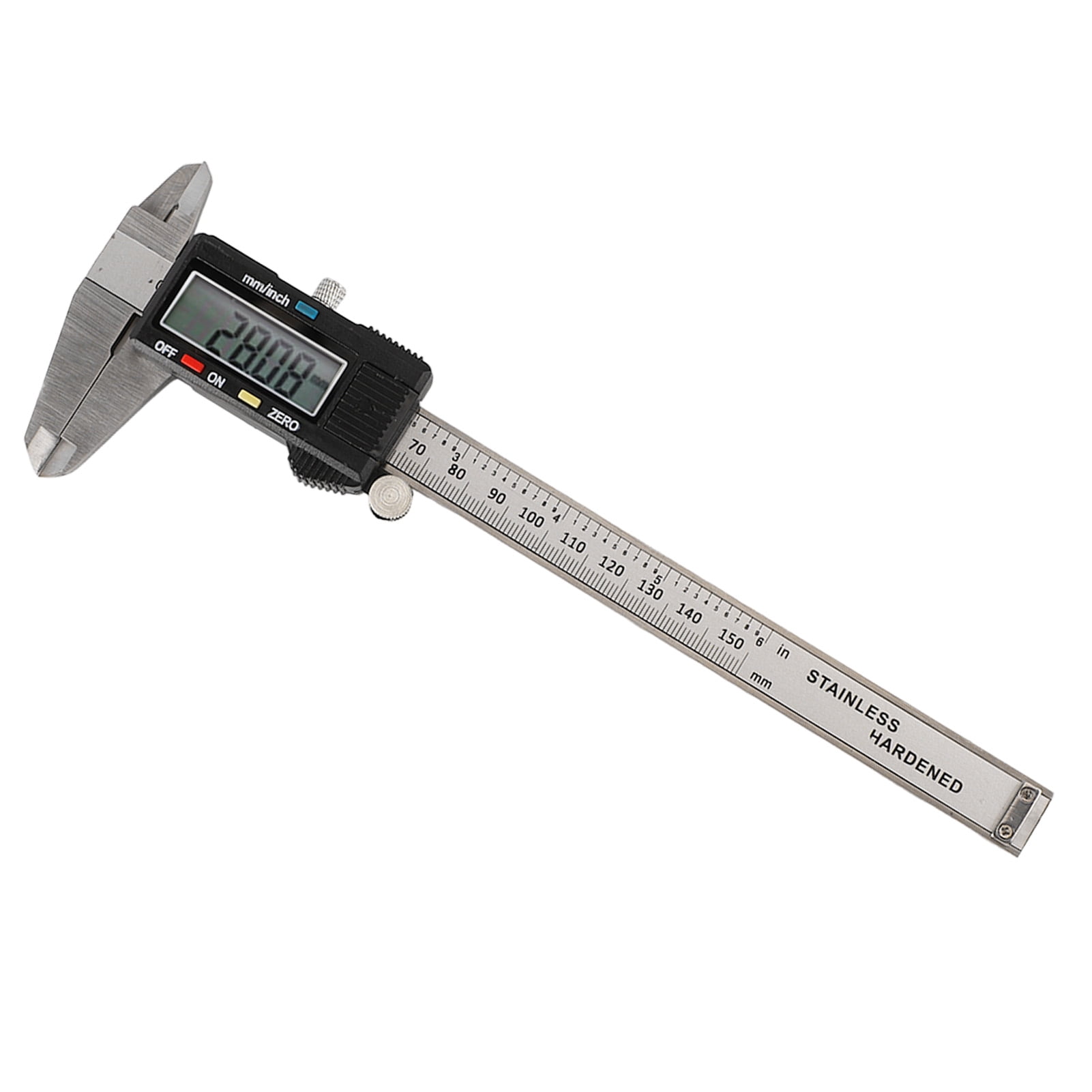 YAHHU Digital Caliper Stainless Steel Electronic Vernier Micrometer Measuring Tool 0-6 inches / 0-150mm with LCD Display