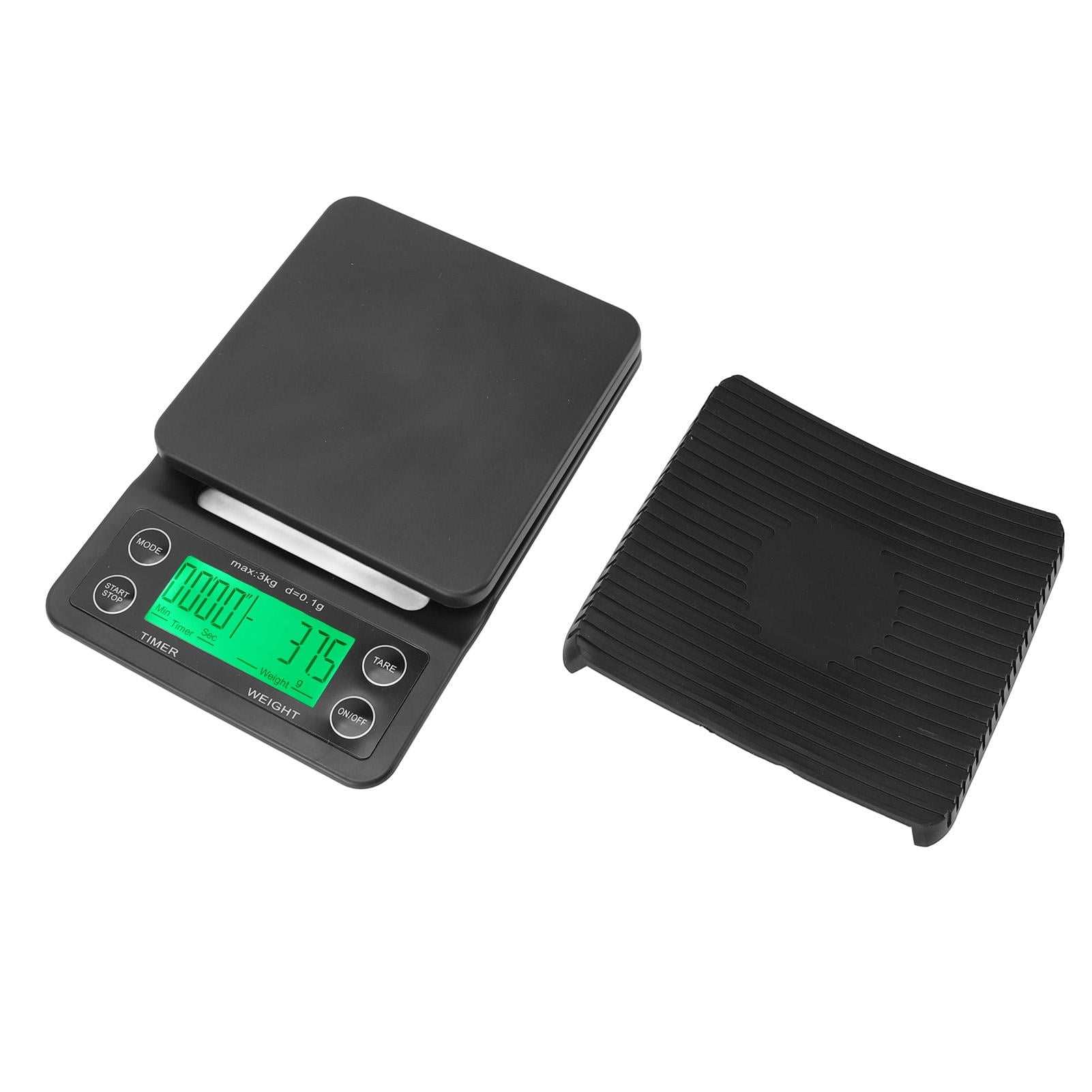 YAHHU Digital Coffee Scale with Timer & Waterproof Silicone Mat – High‑Accuracy Kitchen Food Scale for Baking, Cooking & Bar Use