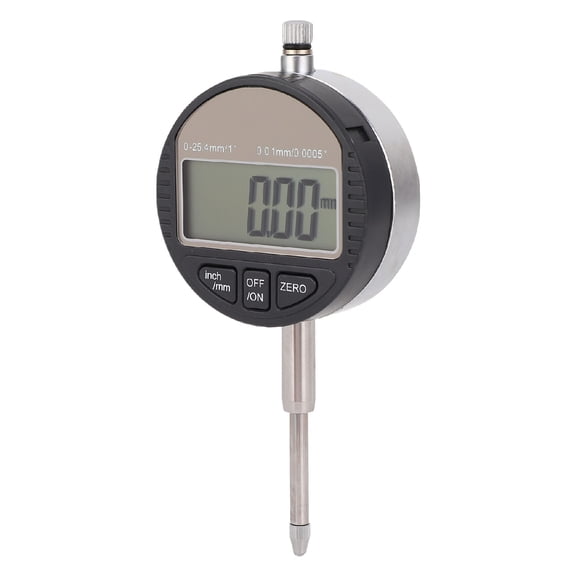 YAHHU Digital Dial Indicator 0-25.4mm / 0-1 inch Electronic Dial Test Gauge with Large LCD Display High Precision 0.01mm / 0.0005 inch Accurate Measurement Instrument for Industrial Machinery Shop