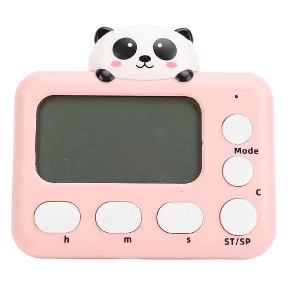 YAHHU Digital Kitchen Timer LCD Display Multifunctional Portable Cartoon Cooking Timer for Studying Kids Panda Desk Clock with Magnetic Backing and Loud Alarm