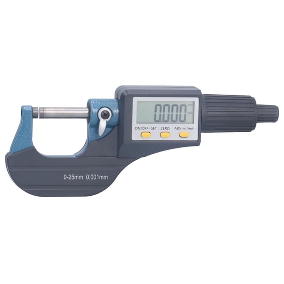 YAHHU Digital Micrometer 0-1 inch / 0-25 mm Range, 0.00005in / 0.001mm Resolution, Professional Electronic Thickness Measuring Tools with LCD Display, Alloy Probe Head and Protective Box