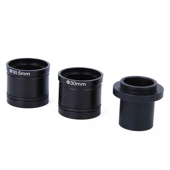YAHHU Digital Microscope Camera C-Mount Adapter Lens CCD Interface Accessory with 23.2mm 30mm and 30.5mm Adapter Rings for Biological Microscopes Metal Construction Durable Easy to Install