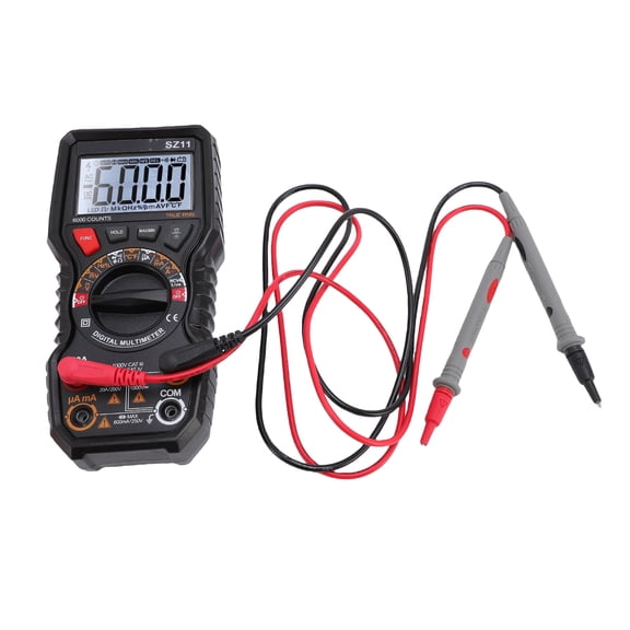 YAHHU Digital Multimeter 6000 Counts Auto-Ranging Voltage Tester with Flashlight Auto Shut Off Accurately Measures AC DC Current Diodes Continuity Capacitance Temperature 8.27 inches / 21.00 cm