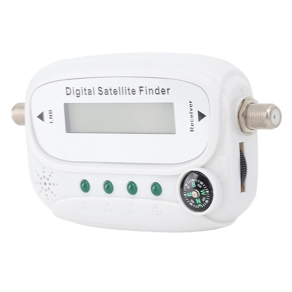 YAHHU Digital Satellite Finder TV Antenna Signal Strength Meter with Compass Buzzer Alarm 13-18VDC