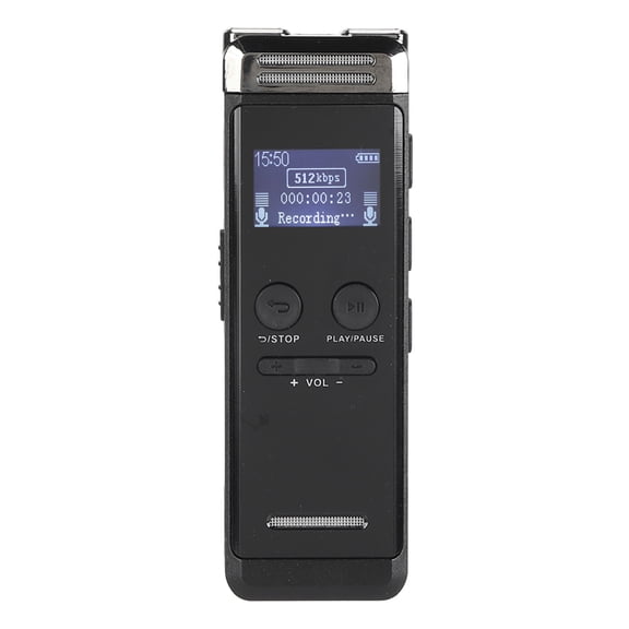 YAHHU Digital Voice Recorder 32GB Multifunctional Zinc Alloy Compact Recording Device (6.3 inches / 16 cm) with LCD Screen Omni Directional MIC Voice Control and Built In Lithium Ion Battery
