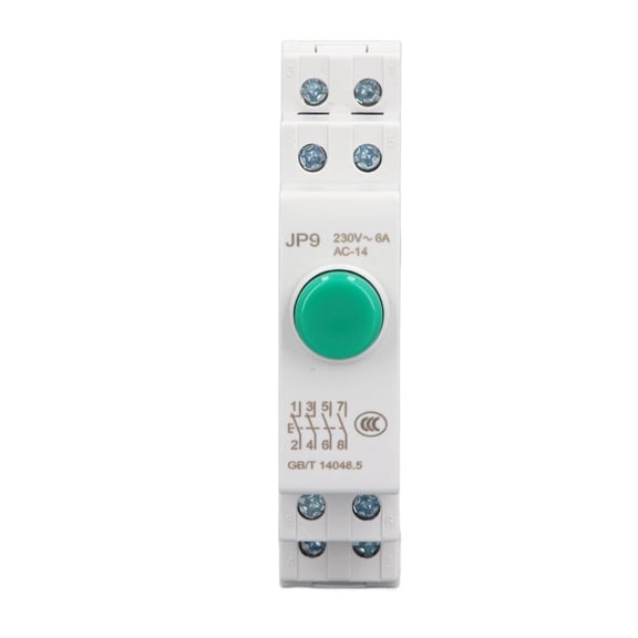 YAHHU Din Rail Push Button AC230V 2NO 2NC Switch for Magnetic Starter Contactor Electrical Line Control JP9 Green