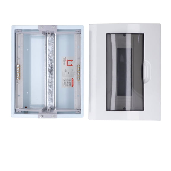 YAHHU Distribution Box 12 Way Transparent Cover Junction Circuit Breaker Case DIN Rail for Power PC Stainless Steel Material Electric Supply Setup Equipment