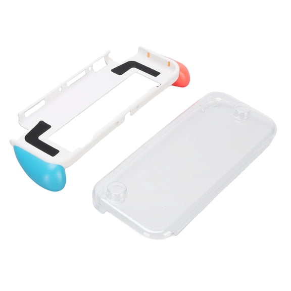 YAHHU Dockable Case for Nintendo Switch OLED 2021, PC Shockproof Game Console Hard Shell Protective Grip Cover for Controllers, White (11.89 inches / 30.2 cm)