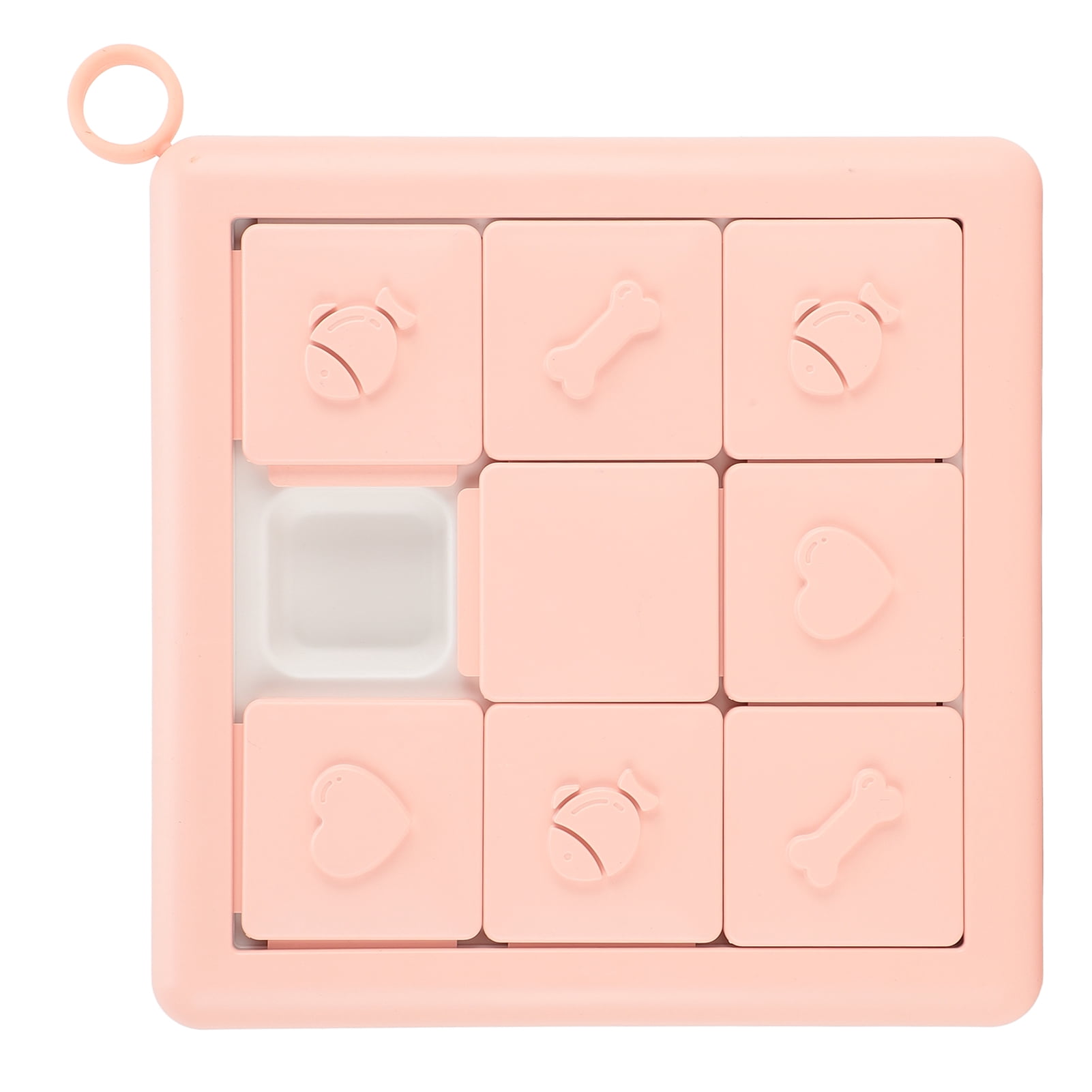 YAHHU Dog Slow Feeder Bowl Puzzle Toy Educational Interactive Stress Relief Food Dispenser for Home Indoor, Durable Pet Snuffle Mat for Mental Stimulation, Pink (10 inches / 25.4 cm)