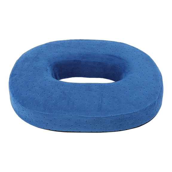 YAHHU Donut Seat Cushion Memory Foam Tailbone Pillow Breathable Car Office Chair Pad Fast Rebound Seating Support Cushion with Ventilation Holes, 15 x 11.8 inches / 38 x 30 cm, Black