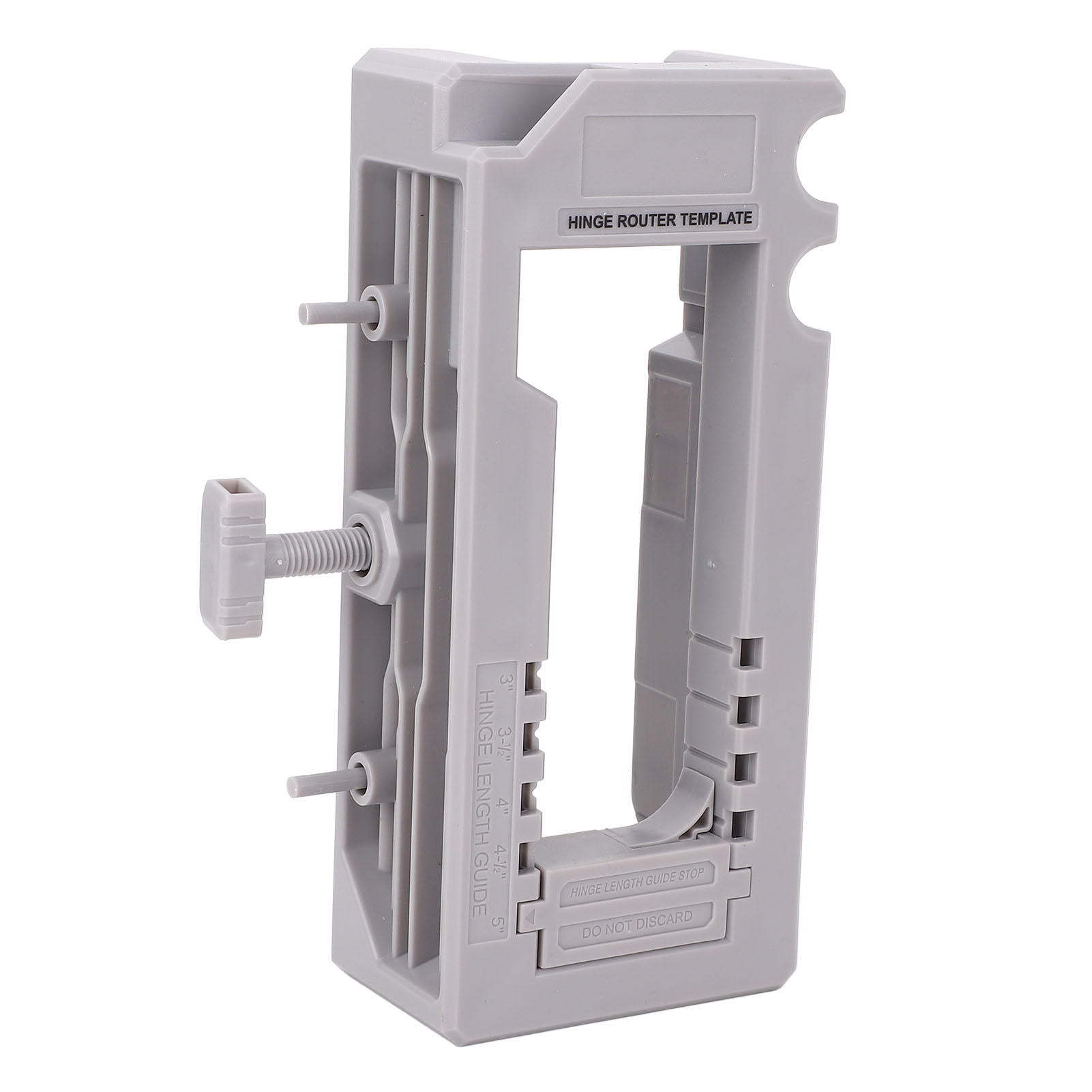 YAHHU Door Hinge Locator & Adjustable Jig Kit – 3‑5” Length, ¼‑5/8” Thickness, Plastic with Silicone Pads, Depth Gauge, Self‑Centering Drill Bit, 5‑Piece Tool Set