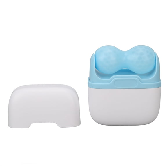 YAHHU Double Head Ice Roller Massager for Facial Puffiness and Eye Relief, Portable Skin Care Tool Blue, 3.94 x 3.54 x 1.57 inches / 10 x 9 x 4 cm