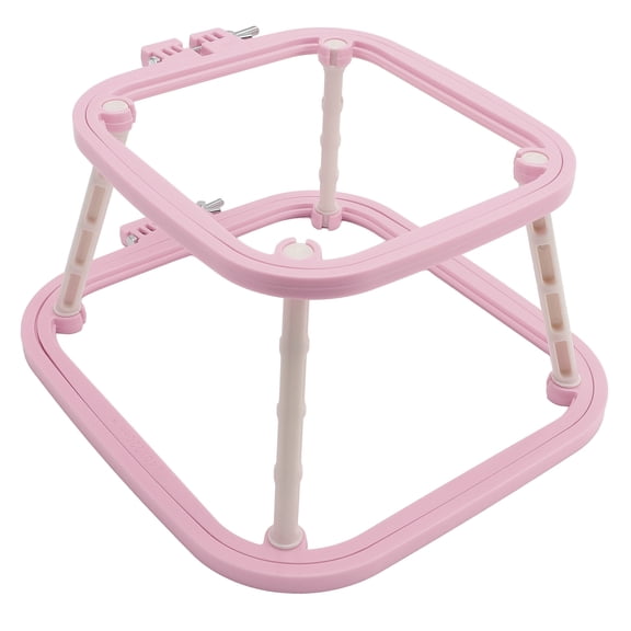 YAHHU Double Layer Embroidery Frame Stitch Hoop Stand Adjustable Integrated ABS Needlework Holder Tool for Desktop Light Purple 11.02 inches / 28 cm