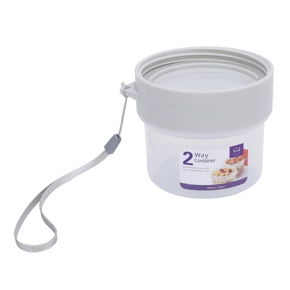 YAHHU Double Layer Food Storage Cup Portable Yogurt Container for Salad Fruit Snacks 10.14 oz
