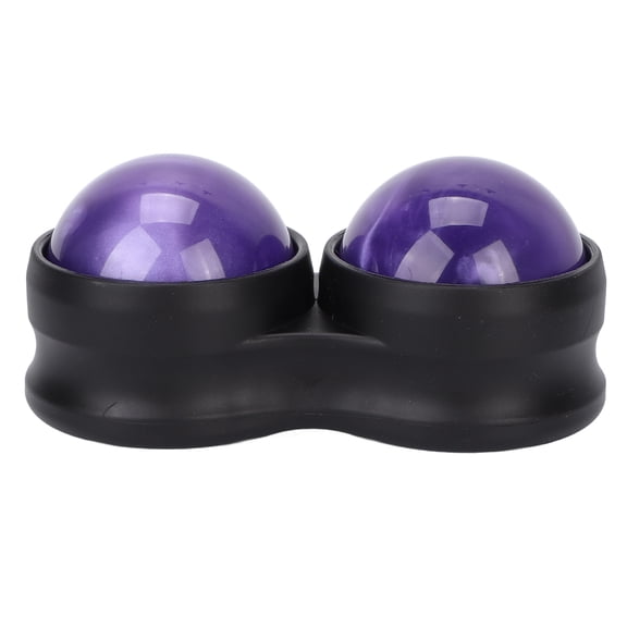 YAHHU Double Massage Ball Deep Tissue Mobility Therapy Roller Tool for Sore Muscle Joint Pain Relief, Purple, 1 Count (5.12 in / 13 cm)