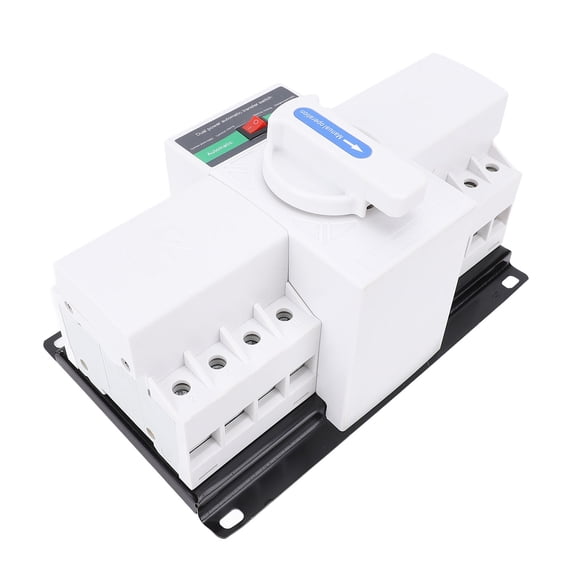 YAHHU Double Power Automatic Transfer Switch ATS 4P 63A 400V AC CB Level Mini Type Flame Retardant PC Electrical Selector for Home Industrial Use, Gray, 9.06 inches / 23.0 cm
