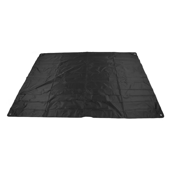 YAHHU Drum Set Cover Silver Coated 420D Oxford Cloth Waterproof Dust Protection 79.9x107.9 inches / 203x274 cm Black