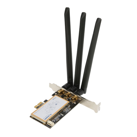 YAHHU Dual-Band PCIE X1 Network Card 1750Mbps High Speed WiFi Adapter with 3 Antennas for Desktop PCs (7.87 inches / 20 cm)