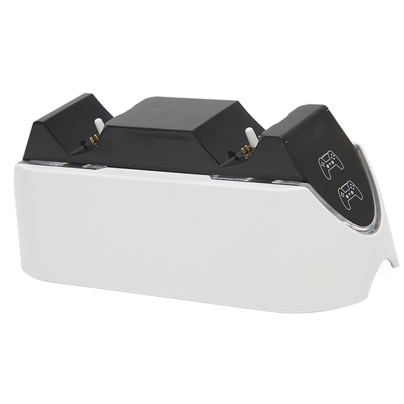 YAHHU Dual Controller Fast Charging Docking Station Compatible with PS5 Handles Chargers Holder Base Stand with LED Indicator Lights Black White 7.87 x 3.15 x 2.36 Inches / 20 x 8 x 6 cm