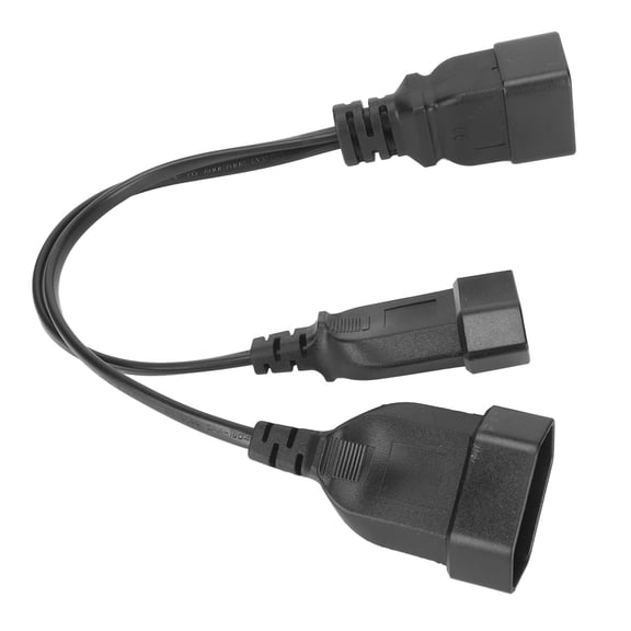 YAHHU Dual EU Female to IEC320 C20 Male Y Splitter Power Cord 12.6 inches / 32 cm Wide Voltage 110-240V Replacement Adaptor Cable PVC Outer Cover Oxygen Free Copper Conductor