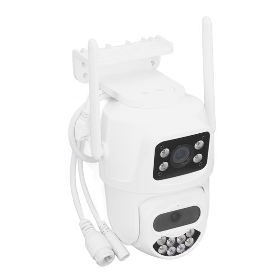YAHHU Dual Lens WiFi Security Camera HD Night Vision Remote Control Surveillance Outdoor Camera with EU Plug, App Control for Android & iOS (6.69 inches / 17 cm length)[cite: 1]