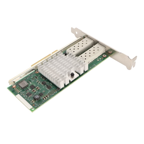 YAHHU Dual-Port SFP+ PCIe Network Card 10Gbps Server Adapter with Intel 82599 Chip PCI Express X8 Plug and Play Stable Connection for Desktop and Server Transmission