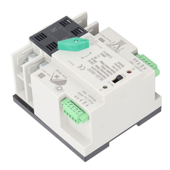 YAHHU Dual Power Automatic Transfer Switch 2P PV to Utility Mini ATS Dual Power Generator Changeover Switch AC220V 100A[cite: 1]