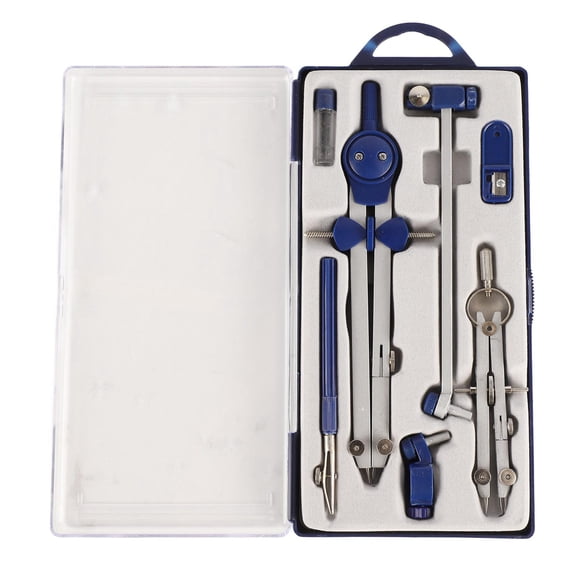 YAHHU DualSize Zinc Alloy Compass Set with Extension Beam, Shatterproof Box  Durable Math & Drafting Tool for School & Office