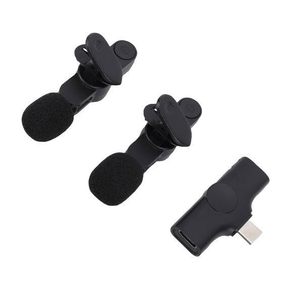 YAHHU Dual Wireless Lavalier Microphone Noise Canceling Lapel Mic System for Video Recording, Vlogging, Professional Interviews, and Live Streaming with 2 Mics and 1 Receiver