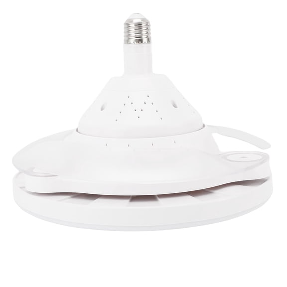 YAHHU E26 E27 Screw In Ceiling Fan with Integrated LED Light Kit, 3-Speed Quiet Reversible Foldable Blades, Remote Controlled Flush Mount Socket Fan for Bedroom Kitchen, 16 inches / 40.6 cm