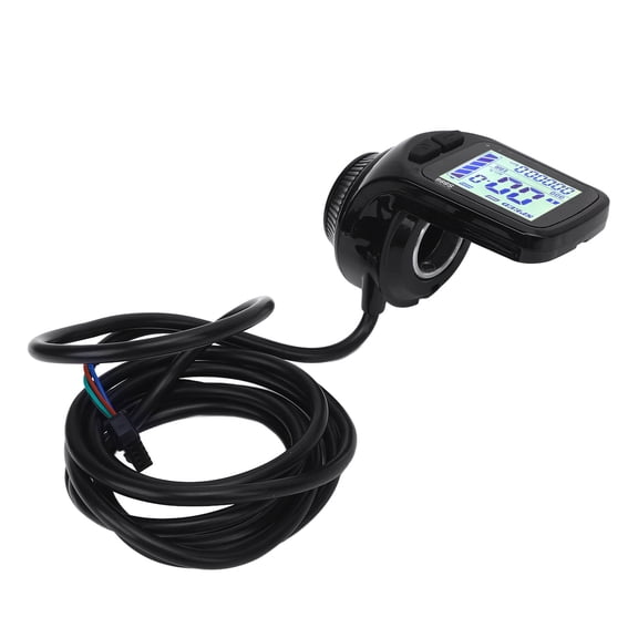YAHHU Electric Bicycle LCD Display Thumb Throttle 2 in 1 Speed Meter Accelerator Scooter Bike Accessories Premium E-Bike Conversion Kit Replacement Parts Black