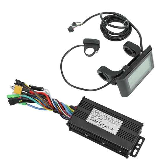 YAHHU Electric Bike Conversion Kit Motor Controller Set with LCD Display 3 Modes Sine Wave Brushless 24V/36V/48V 500W-750W 26A (9.45 inches / 24 cm)